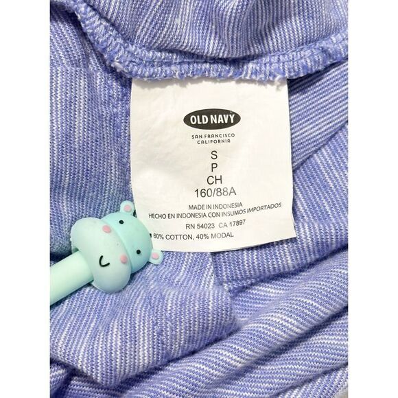 Old Navy Women's Pinstripe V Neck Long‎ Sleeve Pullover Top Blue Size Small - Picture 2 of 8